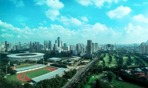 A general view of Jakarta or a view of the city taken from a szállodákat
