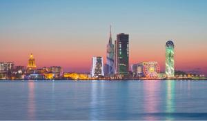 Nespecifikovaný výhled na destinaci Batumi nebo výhled na město při pohledu z apartmánu