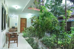 a room with plants and a table and chairs at Sabana Homestay in Yogyakarta +14 photos