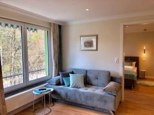 Ein Sitzbereich in der Unterkunft Reichel-Appartements