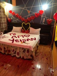 Postel nebo postele na pokoji v ubytování Hotel Manantial No,001