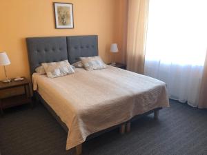 Postel nebo postele na pokoji v ubytování Rēzijas