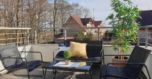 Balkón alebo terasa v ubytovaní Apartament Comfort