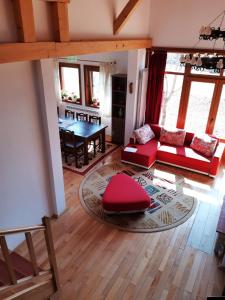 Χώρος καθιστικού στο Albinuta Guesthouse