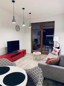 TV a/nebo společenská místnost v ubytování Flaming Rentyear Apartments