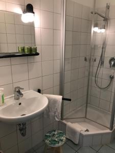 Ett badrum på Pension Freudenthal
