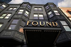 a large building with a clock on the front of it at Found Hotel Chicago River North in Chicago