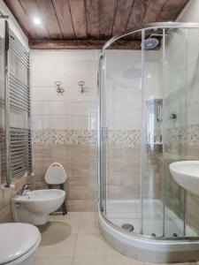 ラ・スペツィアにあるAffittacamere Raggio di Soleのバスルーム(シャワー、トイレ、シンク付)