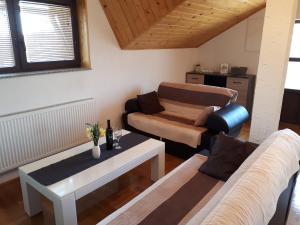 a living room with a couch and a table at Apartment Jareb in Slunj