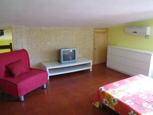 A television and/or entertainment centre at B&B Monte Gruttas