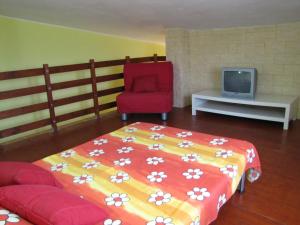 A television and/or entertainment centre at B&B Monte Gruttas