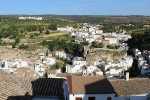 A general view of Setenil or a view of the city taken from the lodge