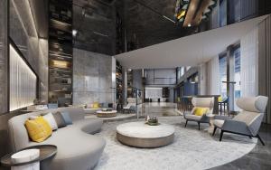 Posezení v ubytování Hampton By Hilton Hangzhou Future Sign Technology City