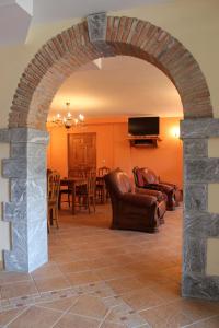 A seating area at Posada Sobrevilla