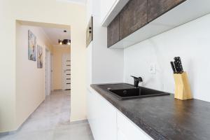 Kuchyňa alebo kuchynka v ubytovaní Apartments Kraków Zablocie by Noclegi Renters
