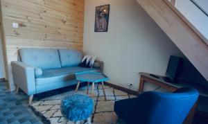 Χώρος καθιστικού στο studio chambres mezzanine