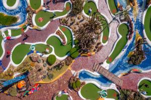 an overhead view of a park with a water park at Parque Santiago III Official in Playa de las Americas