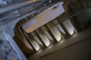 an overhead view of an escalator at City Lofts in Alexandroupoli