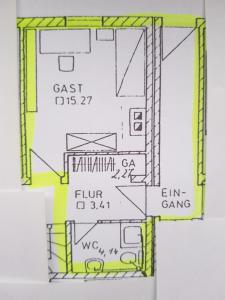 Půdorys ubytování Gäste Apartement Casa Luber
