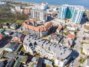 an aerial view of a city with tall buildings at Rent like home - Marea in Międzyzdroje