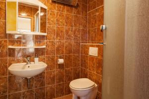 Koupelna v ubytování Guest House Čelan