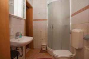 Koupelna v ubytování Guest House Čelan