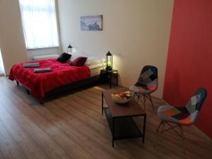 Posteľ alebo postele v izbe v ubytovaní Apartament Miarki