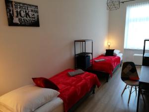 Posteľ alebo postele v izbe v ubytovaní Apartament Miarki