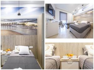 Posteľ alebo postele v izbe v ubytovaní Granary Island Apartment II