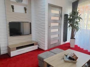 Televízia a/alebo spoločenská miestnosť v ubytovaní Apartamenty Horyzont SeaView by Rent like home
