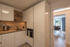 Kuchyň nebo kuchyňský kout v ubytování Apartment Villa Leopoldskron