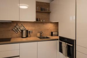 Kuchyň nebo kuchyňský kout v ubytování Apartment Villa Leopoldskron