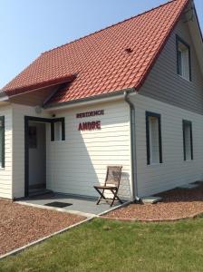 a house with a sign that reads resonance angle at Résidence André in Quend