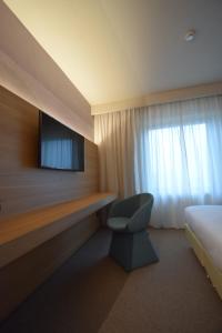 TV a/nebo společenská místnost v ubytování Garden Hotel