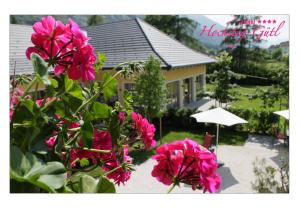 A garden outside Hotel Hochsteg Gütl | Traunsee Salzkammergut