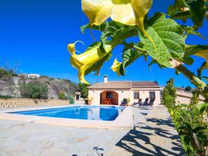 eine Villa mit Swimmingpool und ein Haus in der Unterkunft Holiday Home Vicent by Interhome in Serrallonga