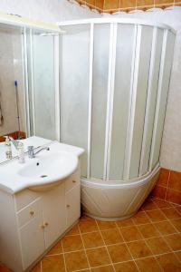 Koupelna v ubytování Apartmány v centru