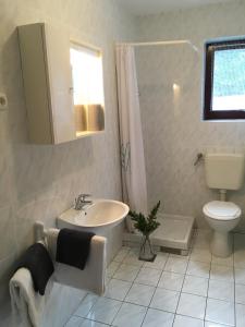 Koupelna v ubytování Apartmani Lisac