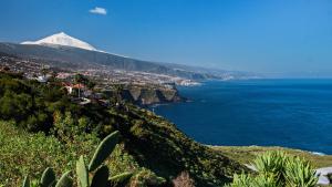 Elle offre une vue sur la montagne et l'océan. dans l'établissement Estudio rural - Nature & Relax, à La Orotava