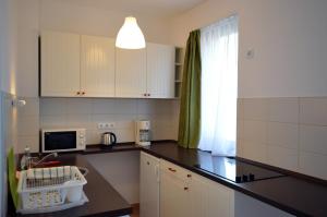 Kuchyň nebo kuchyňský kout v ubytování Toldi Apartments Pécs