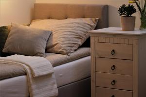 Posteľ alebo postele v izbe v ubytovaní Apartament Zielone Tarasy