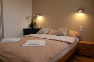 Posteľ alebo postele v izbe v ubytovaní Apartament Zielone Tarasy