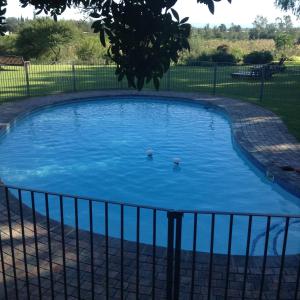 a small pool with blue water in a fence at Gerald's Gift Guest House in Addo