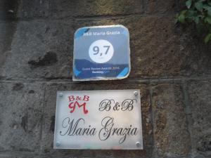 Certifikát, hodnocení, plakát nebo jiný dokument vystavený v ubytování B&B Maria Grazia