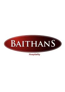un logo bianco e nero con le parole dei bagni di Hala Inn Hotel Apartments - BAITHANS ad Ajman