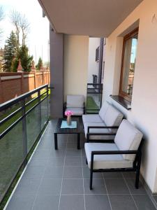 Balkón alebo terasa v ubytovaní Apartament Zacisze De LUX
