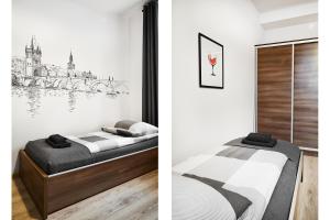 Łóżko lub łóżka w pokoju w obiekcie Prestige Apartments 7