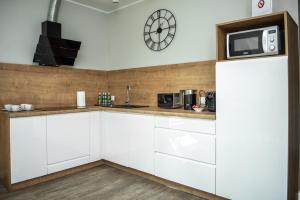 Kuchyňa alebo kuchynka v ubytovaní Apartamenty Leśna 1