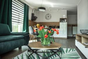 Posedenie v ubytovaní Apartamenty Leśna 1
