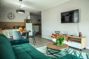 Kuchyňa alebo kuchynka v ubytovaní Apartamenty Leśna 1
